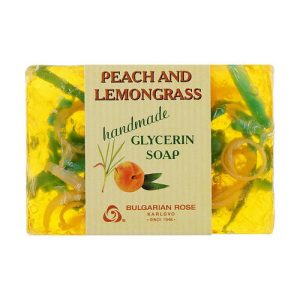 Глицериновое мыло "Персик и лемонграсс", Bulgarian Rose Peach & Lemongrass Soap