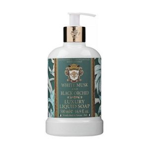 Натуральное жидкое мыло "Белый мускус и черная орхидея", Saponificio Artigianale Fiorentino White Musk and Black Orchid Luxury Liquid Soap