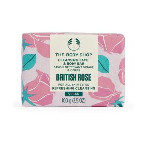 Мыло для лица и тела "Британская роза", The Body Shop British Rose Cleansing Face & Body Bar