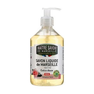 Жидкое марсельское мыло "Роза", Maitre Savon De Marseille Savon Liquide De Marseille Rose Liquid Soap