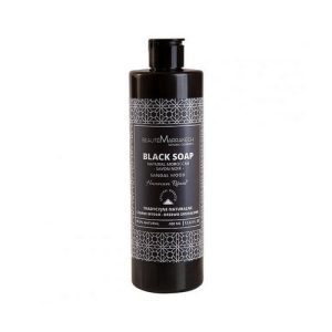 Натуральное черное мыло для душа с ароматом сандалового дерева, Beaute Marrakech Shower Black Soap Sandal Wood