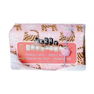 Мыло "Клубника и сливки", Essencias De Portugal Merry Christmas Strawberry And Cream Soap