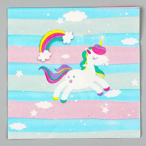 Салфетки бумажные «Радужный единорожка», в наборе 20 шт — изображение 2