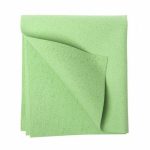 Салфетка для стекла микроволоконная ПУ 35x40 см, 245 гр/м2, зелёная