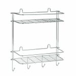 Полочка настенная Slim, 2 яруса, 4 крючка