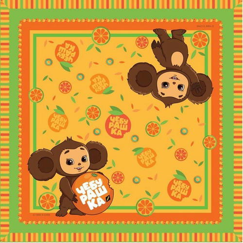 Салфетки бумажные трехслойные «Чебурашка», 33 x 33 см, 20 шт — изображение 2