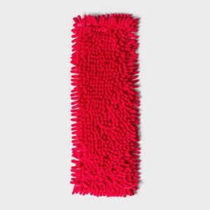 Насадка для плоской швабры Доляна, 43x13 см, 80 гр, микрофибра букли, цвет красный