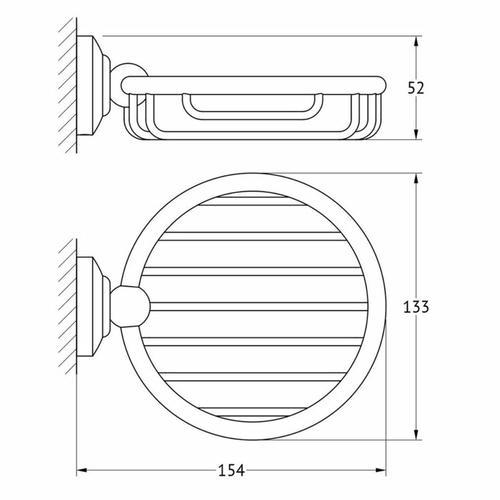 Мыльница-решетка, матовое золото, 3SC — изображение 2