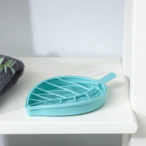 Мыльница пластиковая «Лист», 17x10,5x2 см, цвет МИКС — изображение 2