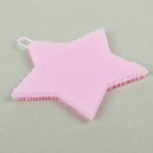 Губка силиконовая «Звезда», 13x13x1 см, цвет МИКС