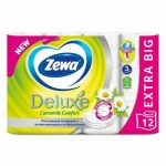 Туалетная бумага Zewa Deluxe Camomile Comfort, 3 слоя, 12 шт