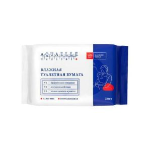 Влажная туалетная бумага AQUAELLE MEDICAL 72 шт с клапаном