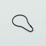 Набор колец для шторы в ванную комнату IDDIS, 12 колец, овальная, чёрный