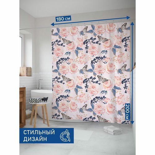 Фотоштора в ванную, размер 180х200 см