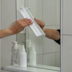 Водосгон для зеркал и душевых кабин, с подвесом, 25x5x4 см