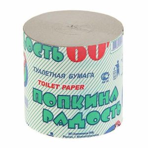 Туалетная бумага Попкина радость, без втулки, 1 слой, 40 м