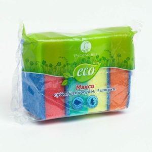 Губка д/посуды eco line макси 4 шт 079898/40