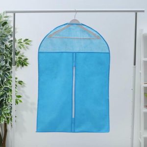 Чехол для одежды с ПВХ плечами, 60x90 см, спанбонд, цвет МИКС