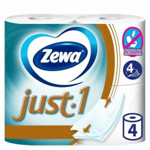 Туалетная бумага Zewa Just, 4 слоя, 4 шт