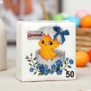 Салфетки бумажные «Гармония цвета. Цыпленок», 24*24 см, 50 шт