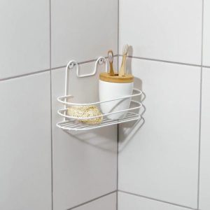 Полка для ванной овальная, 26,5x9,5x13 см, цвет белый