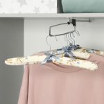 Вешалка для одежды мягкая «Голубые цветы», размер 44-48, цвет бежево-голубой