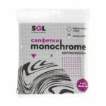 Салфетки целлюлозные "Monochrome", SOL, 15х15 см, 3 шт