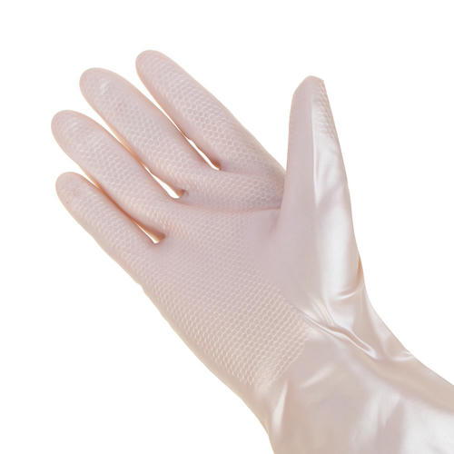 VETTA Перчатки хозяйственные, с напылением, размер M, цвет перламутр, ПВХ — изображение 2