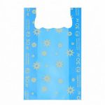 Пакет майка, полиэтиленовый "Звезды", синий, 33 х 53 см, 15 мкм - 100 шт.