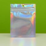 Пакет Zip-lock ПЭТ, иридисцентный, со сплошным окном, плоский, еврослот 9 х 12 см - 100 шт.