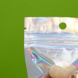 Пакет Zip-lock ПЭТ, иридисцентный, со сплошным окном, плоский, еврослот 6 х 10 см - 100 шт.