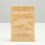 Пакет Zip-lock Крафт с прозрачной стенкой 10 Х 13 + 2 см - 50 шт.