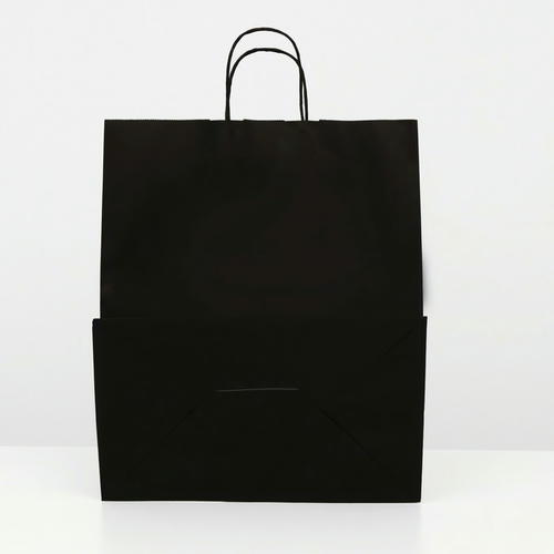Пакет крафт черный, 32 х 19,5 х 37 см - 5 шт. — изображение 2