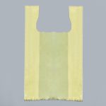 Пакет майка, полиэтиленовый, жёлтый 24 х 42 см, 8 мкм - 100 шт.