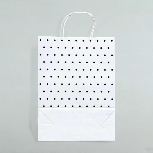 Пакет крафт, белый, «Горошек», 24 х 10 х 32 см - 1 шт. — изображение 2