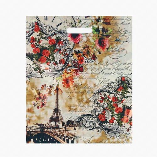 Пакет "Воспоминания", полиэтиленовый с вырубной ручкой, 38х45 см, 50 мкм - 50 шт.