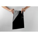 Курьерский пакет с клеевым клапаном, черный 15 х 20 + 4 см - 50 шт.