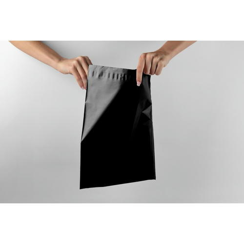 Курьерский пакет с клеевым клапаном, черный 15 х 20 + 4 см - 50 шт.