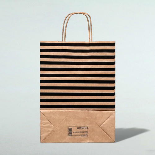Пакет крафт, «Полосы», 24 х 10,5 х 32см - 10 шт. — изображение 2