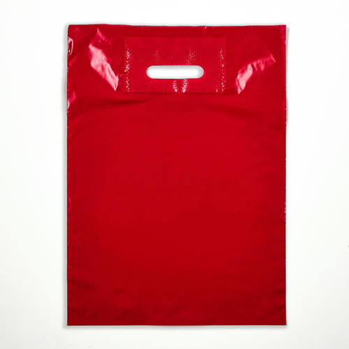 Пакет полиэтиленовый с вырубной усиленной ручкой, Фуксия 30 х 40 см, 50 мкм - 50 шт.