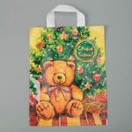 Новый год. Пакет "Под елкой", полиэтиленовый с петлевой ручкой, 28х35 см - 25 шт.