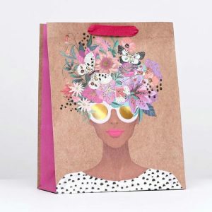 Пакет крафт "Яркий образ" 26 х 32 х 12 см - 6 шт.