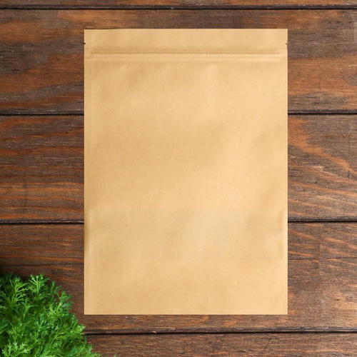 Пакет Zip-lock Крафт с прямоугольным окном, плоский, 20 х 30 см - 50 шт. — изображение 2