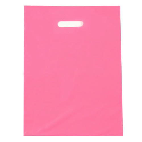 Пакет полиэтиленовый с вырубной ручкой, Розовый 30-40 См, 50 мкм - 50 шт.