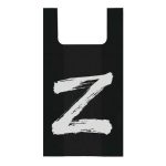 Пакет майка, полиэтиленовый "Z", чёрный, 30 х 55 см, 16 мкм - 100 шт.
