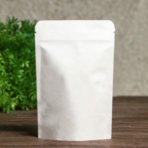Пакет Zip-lock Крафт, белый, с прямоугольным окном 10 х 15 см - 50 шт.