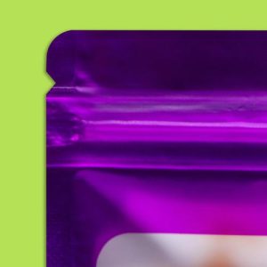 Пакет Зип-лок с окном, с еврослотом, фиолетовый, 8 х 12 см - 100 шт.