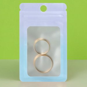 Пакет Зип-лок с окном, с еврослотом, градиент, 7 х 10 см - 100 шт.