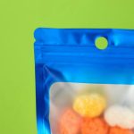 Пакет Зип-лок с окном, с еврослотом, синий, 12 х 18 см - 100 шт.