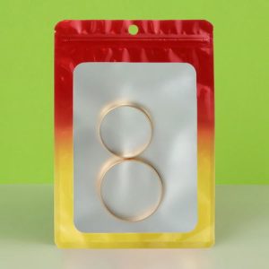 Пакет Зип-лок с окном, с еврослотом, огонь, 12 х 18 см - 100 шт.